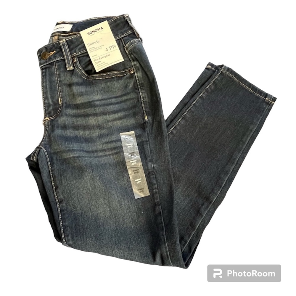 NWT Sonoma Petite Skinny Mid-Rise Jeans - Size 4 PR